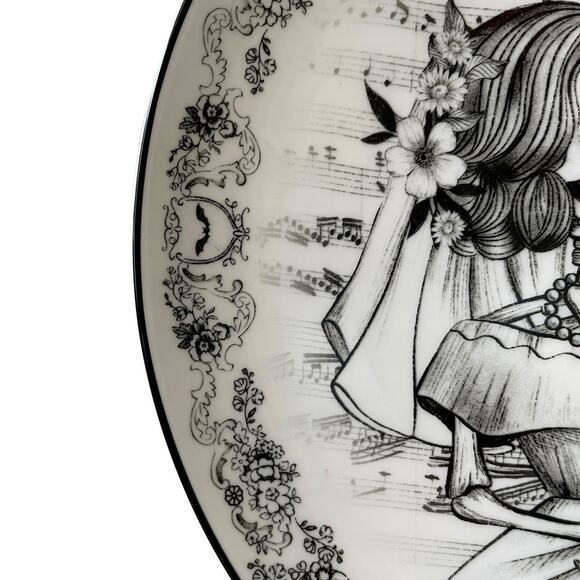 Eaton Fine Dining Halloween ‘Love You To The Bones’ 10.25” Plate Set of 4 - New! - Picture 6 of 15